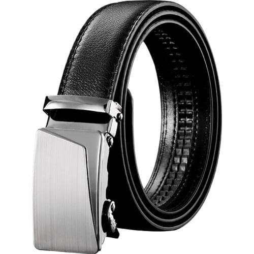 Mens Business Style Belt Black Pu Leather Strap Male Waistband Automatic Buckle Belts For Men Top Quality Girdle Belts For Jeans