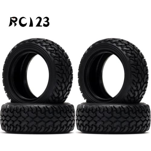 1:10 75MM Rubber Tyres Tires 4PCS For 1/10 RC Car On Road Racing Rally HSP HPI Redcat Tamiya Kyosho SAKURA NEW ENRON