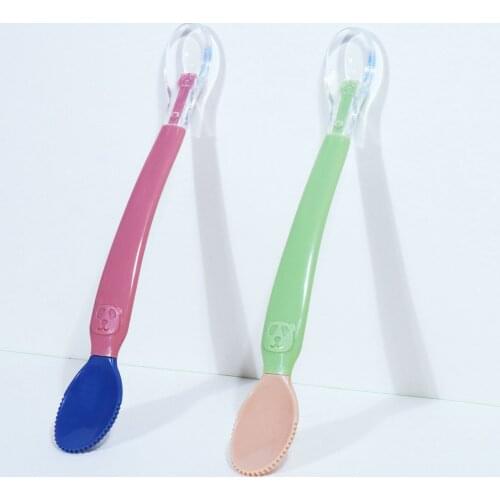 Double-head Spoon for babies Heat Resistant Easy To Clean Non-stick Rice Spoons Temperature Spoon Tableware Utensil Kitchen Tool
