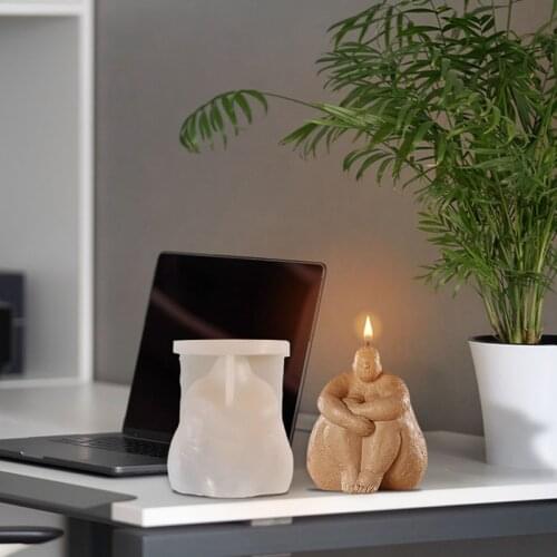 Nordic Abstract Fat Standing Female Body Molds 3d Woman Body ModelbHuman Mould Casting Diy Craft Candle Making Tools mold