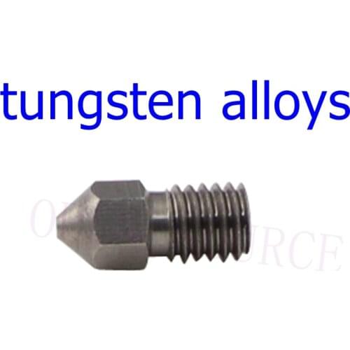 3D Printer Upgrade M6 Extruder Tungsten alloy Nozzle, 0.4mm for 1.75mm V6 hotend Titan aero extruder 3D printer use