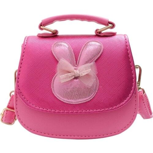 PU Children Shoulder Bags Kids Kindergarten Messenger Bag Fashion Toddler Crossbody Bag Rabbit Baby Handbag for Girl Coin Purse