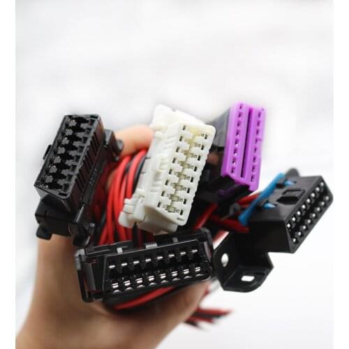 Universal full line OBD plug 16pin for car diagnostic OBDII tester Interface OBD 2 Assembly Socket Plug Adapter