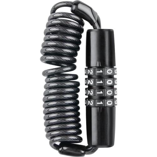 Bicycle Lock 4 Number Password Device Anti-Theft Durable Long Spring Wire Bike Motorcycle Riding Safety Accessories Bicycle Lock