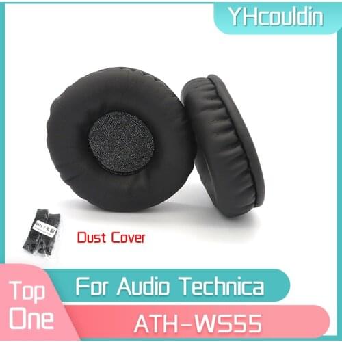 YHcouldin Ear Pads For Audio Technica ATH WS55 ATH-WS55 Headset Leather Ear Cushions Replacement Earpads
