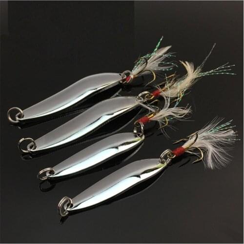 1PCS Fishing Lure Wobbler Willow leaf fishing tackle sequins5g-2g Artificial Hard Bait Minnow Bait Hard Sequins Metal Hook Lures