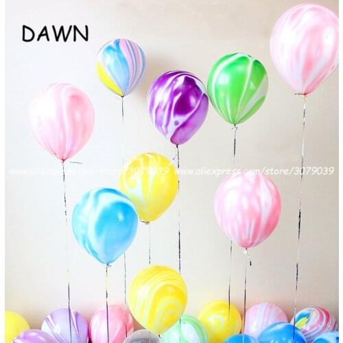 100pcs/lot 12inch rainbow Agate Balloon Marble Latex Balloons Wedding Birthday Party Decoration Supplies Kids Toys gifts