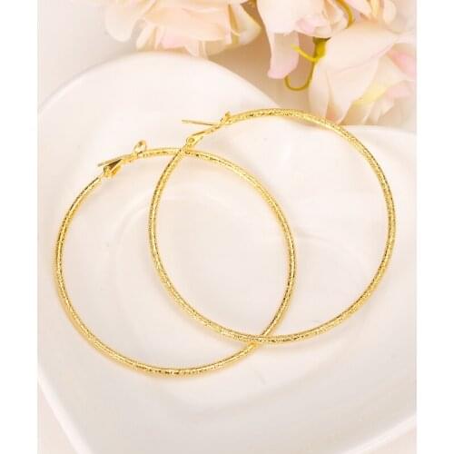 2pairsgifts big circle womenearrings Gold filled girls earrings Ethiopian/ Israel/ African dubai fashion jewelry