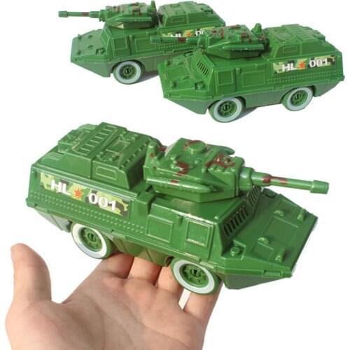 17cm 2Pcs Military Armored Vehicle Car Tank Model Toy Miniature Landscape Accessory Tabletop Ornaments Kids Toy Birthday Gift