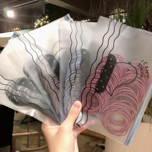 50Pcs/Pack 2021 New Stylish Simplicitynot Hurt The Hair Rope High Elastic Women Girl Hair Loop Hair Accessories Headwear