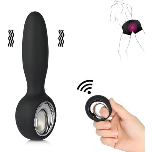 Remote Control Anal Plug Vibrator with Ring Butt Plug 12 Speeds Dildo Vibrator For Woman Men Prostate Massager G-spot Stimulator