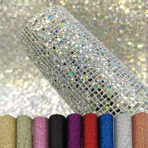 Sequin Faux Leather Fabric 20cm*15cm Mulit Colors Chunky Glitter DIY Fabric Handmade Sewing Hairbow Shoes Bags Clothes Material