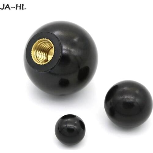 Black Plastic M4/M5/M6 Thread Ball Shaped Head Clamping Nuts Knobs 1PCS