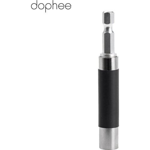 Dophee 1PC 80mm Magnetic Flexible Socket Extension Bar 1/4" Hex Shank Alloy Extension Connecting Rod Hex Extension Adapter Tools