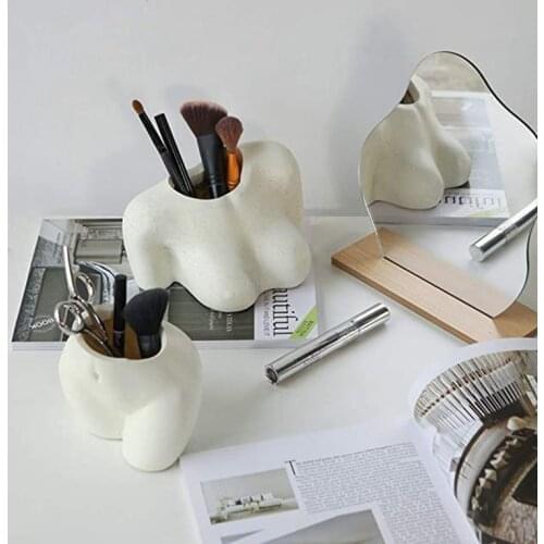 Concrete Butt Chest Pot Molds Resin Molds For Cement Pot Boobs Design Planter Molds Creative Makeup Storage Mold Art Home Office