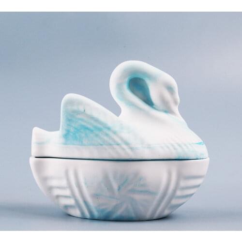Swan Shape Concrete Silicone Mold for DIY Storage Box Plaster Gypsum Mould Epoxy Resin Cement Clay Casting Molds Home Decoration