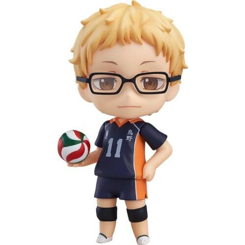 Haikyuu!! Tsukishima Kei Q version figure model anime figures Pvc Model Cartoon Toys Anime gift Collectibles Model ornaments