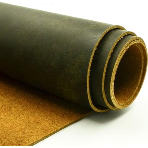 Crazy horse leather first layer genuine leather raw material leather diy material for belt