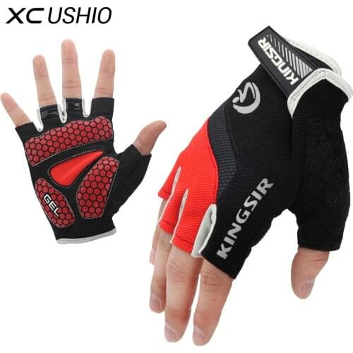 1 Pair Outdoor Sport Gloves Summer Cycling Bike Bicycle Riding Gym Fitness Half Finger Gloves Shockproof Mittens S/M/L/XL/XXL