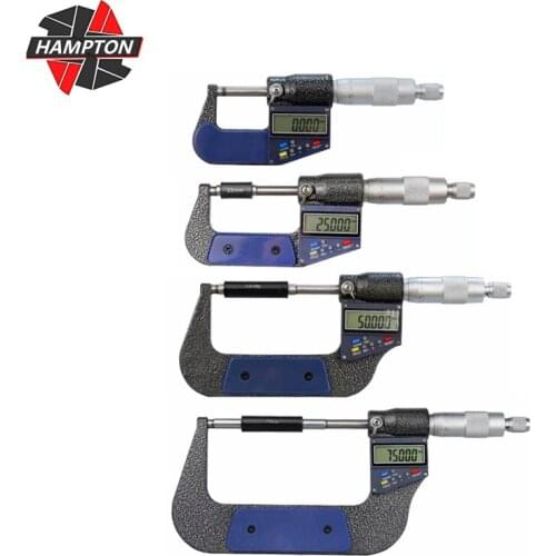 HAMPTON Micrometer Outside Micrometer Accuracy 0.001mm 0-25/50/75/100mm Electronic Digital Caliper Gauge Meter Measure Tool