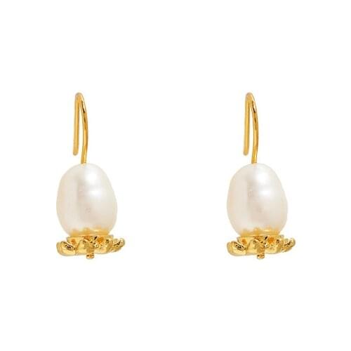 Cute Elegant Pearl Jewelry Women Accessoires Simple Classic Natural Freshwater Pearl Drop Ears
