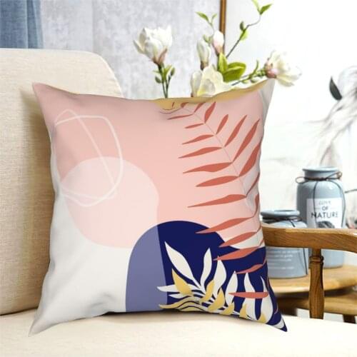Minimalist Mid Century Bohemian Plant Pillowcase Printed Polyester Cushion Cover Decor Nature Throw Pillow Seater Square 45*45cm