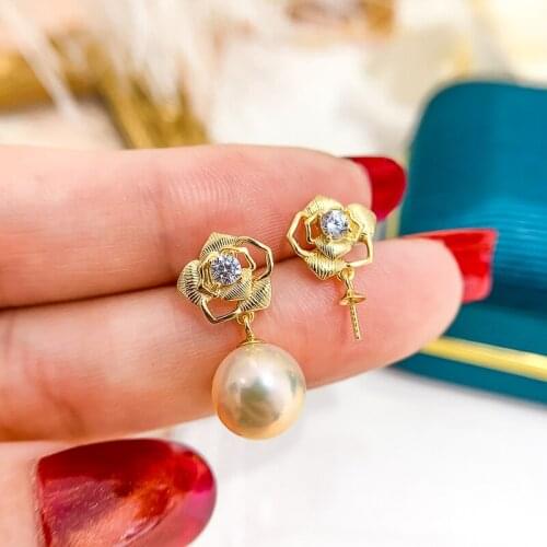 Fashion Flower Pearl Earrings Fittings Women DIY Jewelry Making Supplier Fashion DIY Accessories
