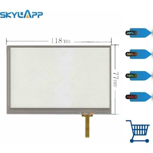 New 5''inch 4 wire Resistive 118*77mm 118mm*77mm touch screen digitizer panel Glass free shipping