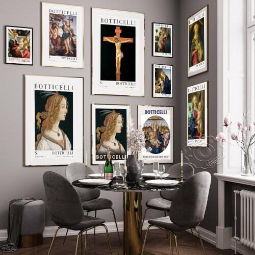 Sandro Botticelli Posters, Botticelli Exhibition Museum Prints Poster, Europe Vintage Art Canvas Painting Home Wall Decor Gift