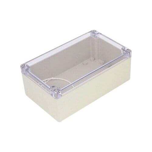 Rectangular Electrical Power Distribution Box Guard Cover Light Gray Clear