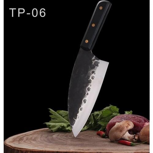 Handmade Forged 5Cr15MoV Stainless Steel Edge Small Size and Light Weight Meat(Beef) Cleaver Kitchen Carbon Knife