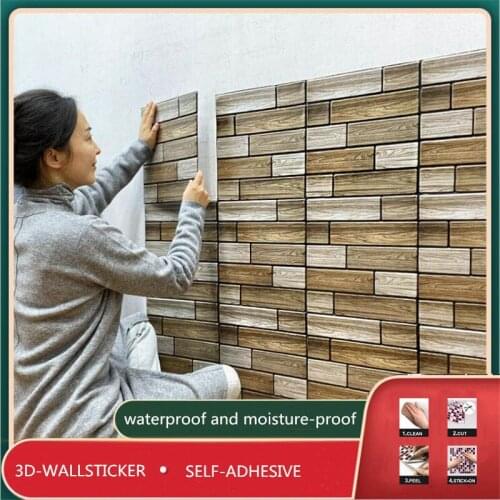 Nordic Brick Pattern Background Wallpaper Self Adhesive Waterproof Contact Paper Simple Charm Kitchen Bathroom 3D Wall Stickers