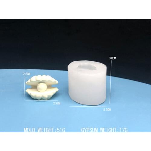 Pearl Shell Shaped Silicone Candle Mold 3D Aromatherapy Seashell Soap Cake Baking Handmade Art Craft Mould Decoration Tools