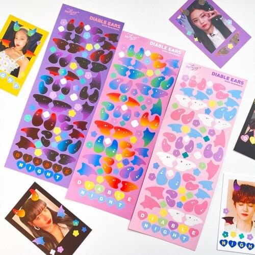 1 Pc Cute Ins Magic Ghost Decorative Stickers DIY Scrapbooking Diary Album Collage Photo Kawaii Stationery Sticker