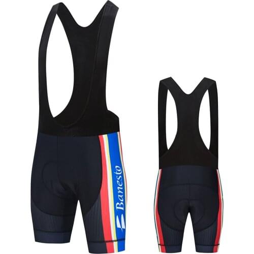 Banesto All New Design PRO TEAM II Performance BIB SHORTS Race fit cycling bottom with Italy high density pad
