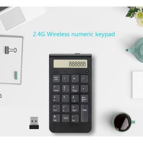 USB Keyboard 2.4G Digital Display Rechargeable Wireless Numeric Smart Keypad Office Supplies ,Financial Accounting Wireless