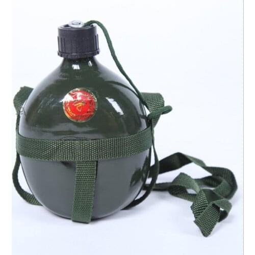 Vintage 87 Army Green Kettle Aluminum Military Fan Outdoor Travel Kettle Thickened Large Capacity Kettle Military Training Kettl
