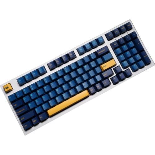157 Keys Cherry Profile Double Shot Nautilus Blue PBT Keycap Set For Cherry Gateron Kailh Outemu Switches Mechanical Keeb