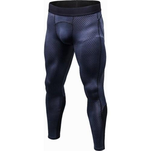 2018 Mens Fitness Leggings Workout Pants High Waist High Elastic Quick-drying Trousers Sporting Leggings