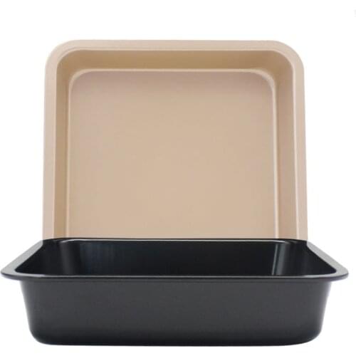 9\" Non Stick Square Cake Pan Cheese Cookie Bread Pizza Baking Tray Bakeware Tool