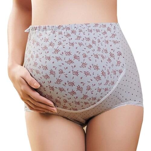 Large size Maternal Cotton panties for pregnant women underwear abdominal pants adjustable pregnant shorts