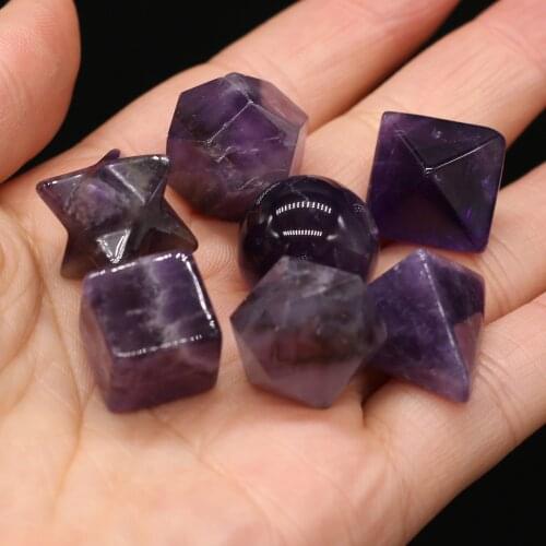 7Pcs Natural Stone Loose Beads Irregular Amethysts Whiskey Beer Red Wine Keep Your Drink Cold Long