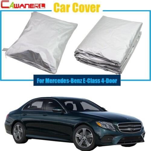Cawanerl Car Cover Snow Sun Rain Resistant Cover Auto Anti UV Sun Shield Cover Dustproof For Mercedes-Benz E-Class 4-Door