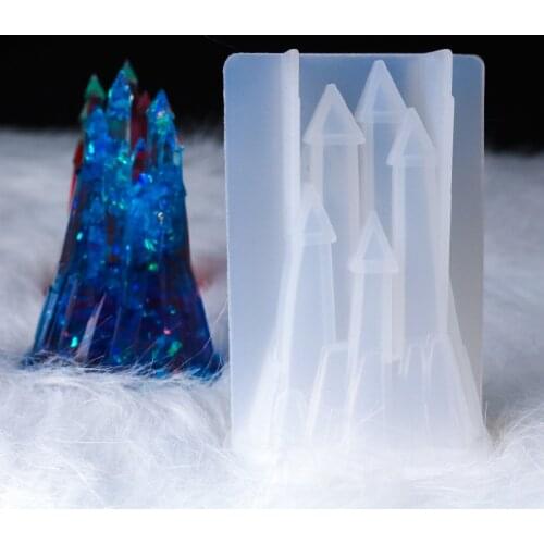 DIY Crystal Epoxy 3D Three-dimensional Castle Silicone Mold High Mirror Castle Manual Decoration Fantasy Gorgeous