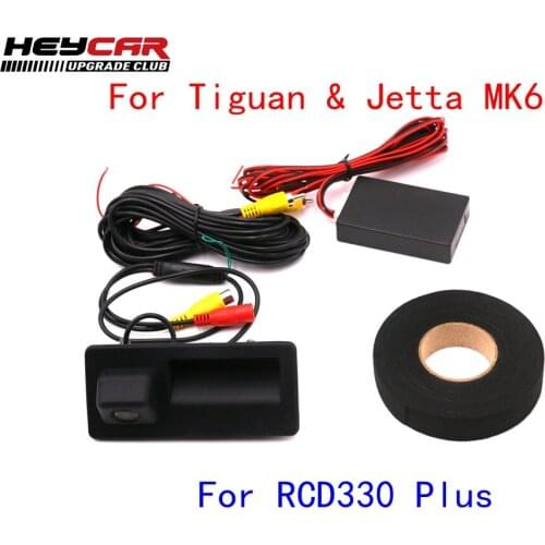 For VW Tiguan Jetta MK6 RCD330 Plus MIB Radio Carplay Rcd330+ AV Trunk Handle Rear Camera View Reversing