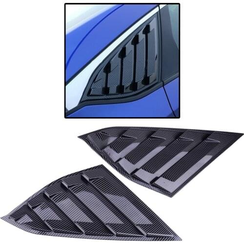 DWCX ABS Carbon Fiber Style Car Quarter Vent Window Scoop Spoiler Louver Trim fit for Honda Accord 2018