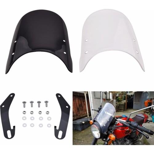 Motorcycle Headlight Round Windshield Windscreen 5-7 Inch Wind Screen Glass For Honda Yamaha XJR 1300 Suzuki GSX 1400 Royal