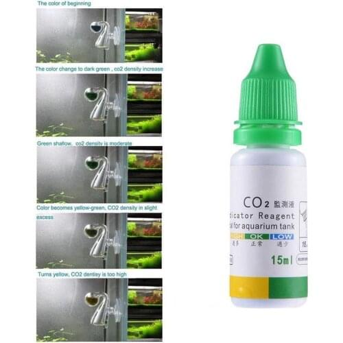 15ml Ph Indicator Suitable For Long-term Co2 Monitoring Aquarium Fish Tank Aquatic Plants Carbon Dioxide Detection Solution 1pc
