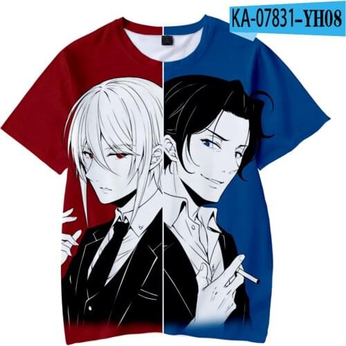 Kawaii Japanese Anime Moriarty The Patriot 3D Print Children T-shirt Boy Girl Kids Short Sleeve Y2K Trend Clothes Kids Pullovers