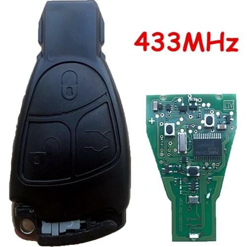 433MHz Keyless Entry Smart Remote Key Fob 2/3 Buttons FSK For Benz B C E ML S CLK CL Key MB Remote Smart Key Card Accessaries